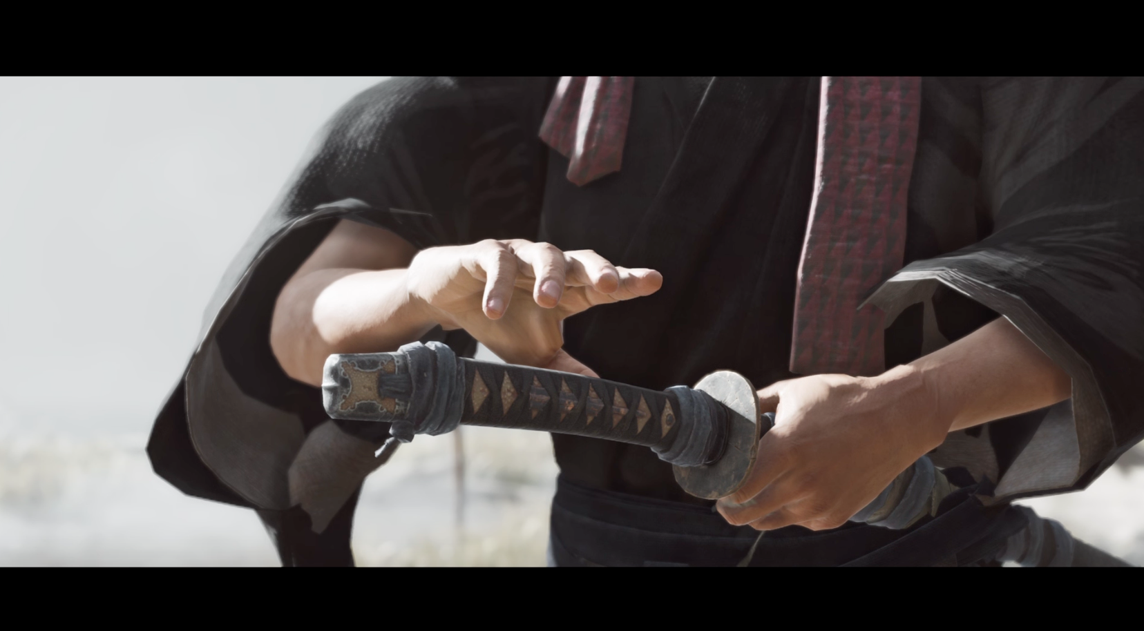 Ghost of Tsushima_対戦開始前_立会_敵_手元